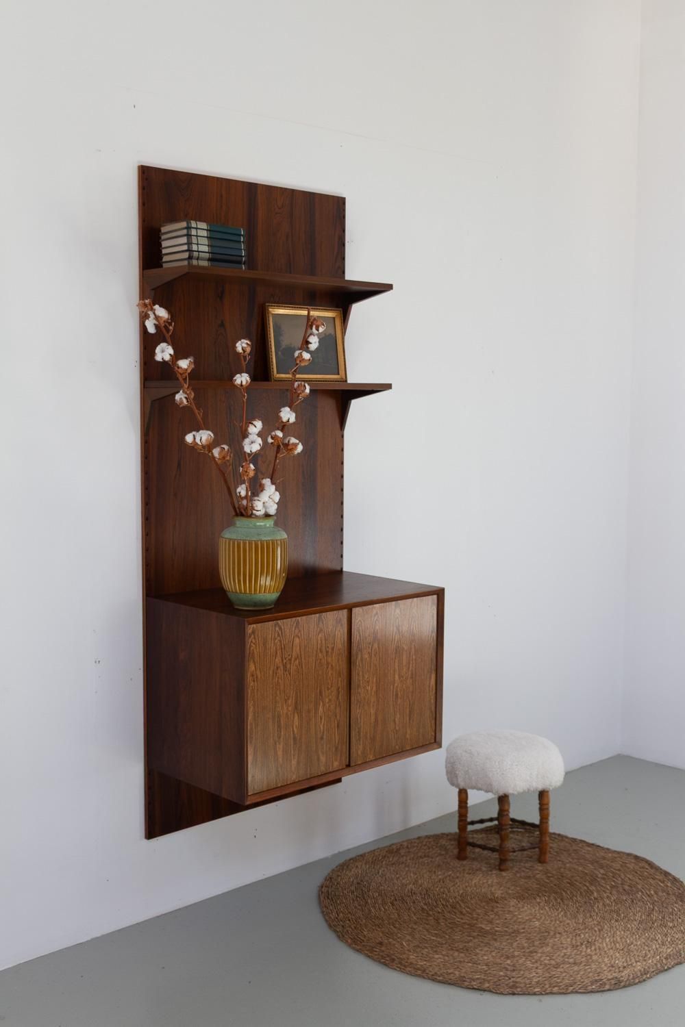photo buy Danish Modern 1 Bay Walnut Modular Wall Unit By Poul Cadovius For Cado 1960s.