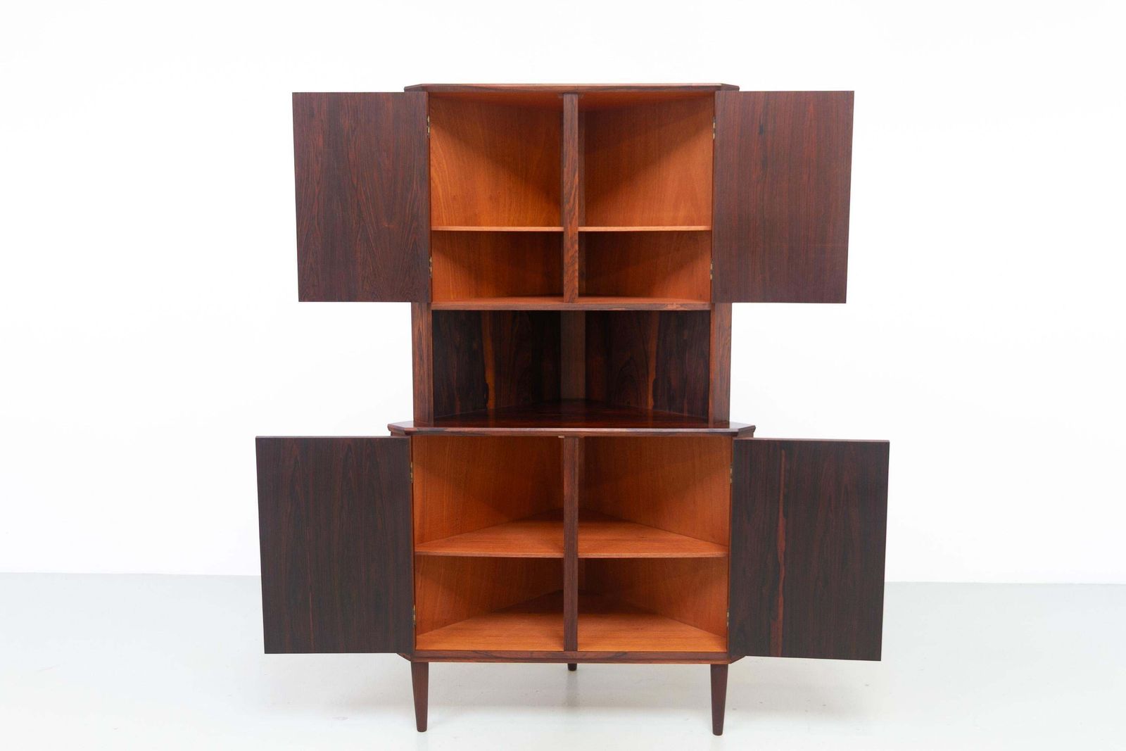 Danish Mid Century Rosewood Corner Cabinet, 1960s. photo vintage