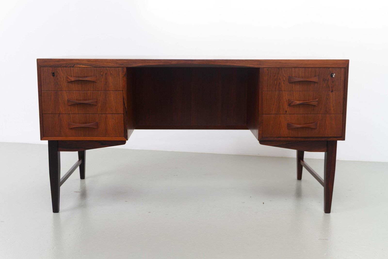 Danish Mid Century Freestanding Rosewood Desk By Clausen & Søn, 1960s. photo furniture