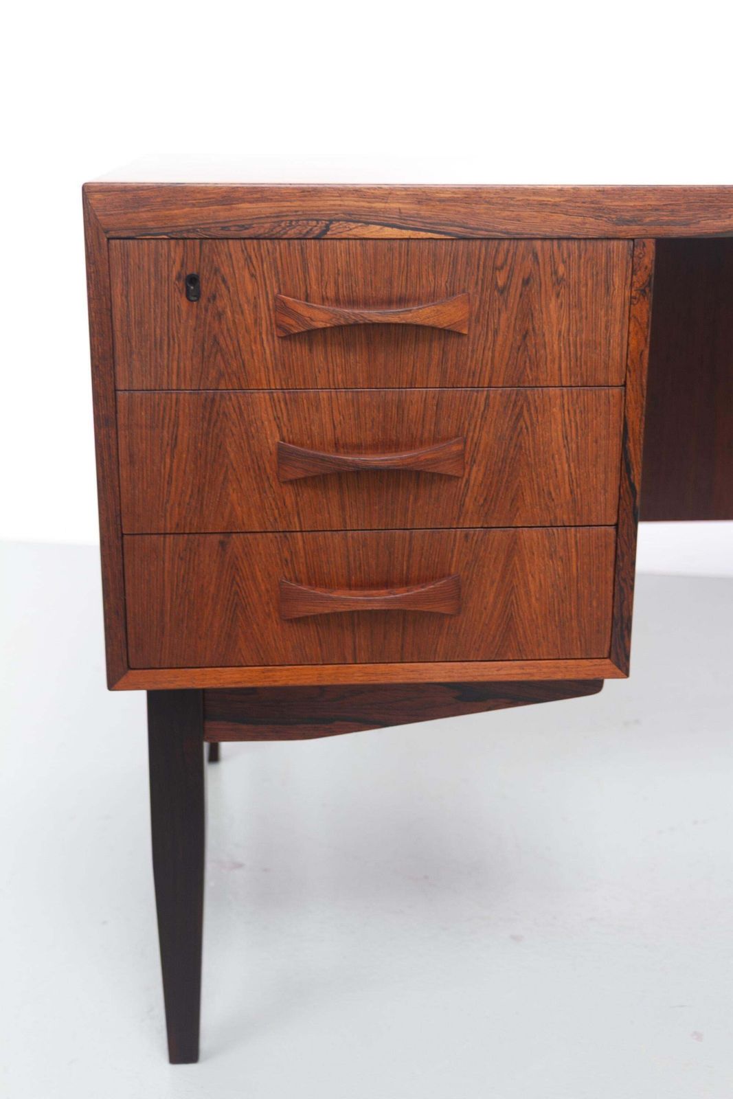Danish Mid Century Freestanding Rosewood Desk By Clausen & Søn, 1960s. photo buy