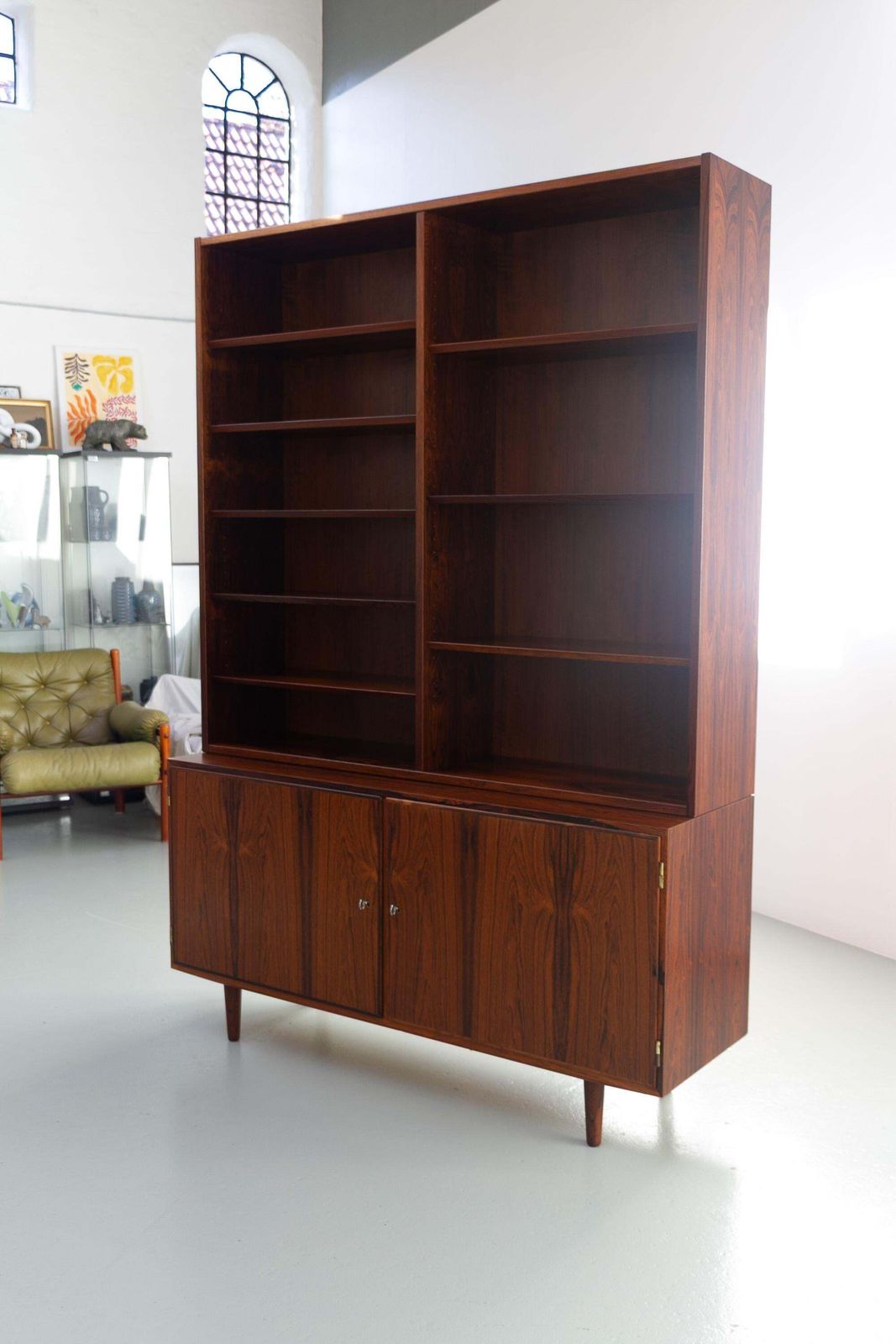 Danish Rosewood Bookcase With Sideboard By Carlo Jensen For Hundevad, 1960s. photo furniture