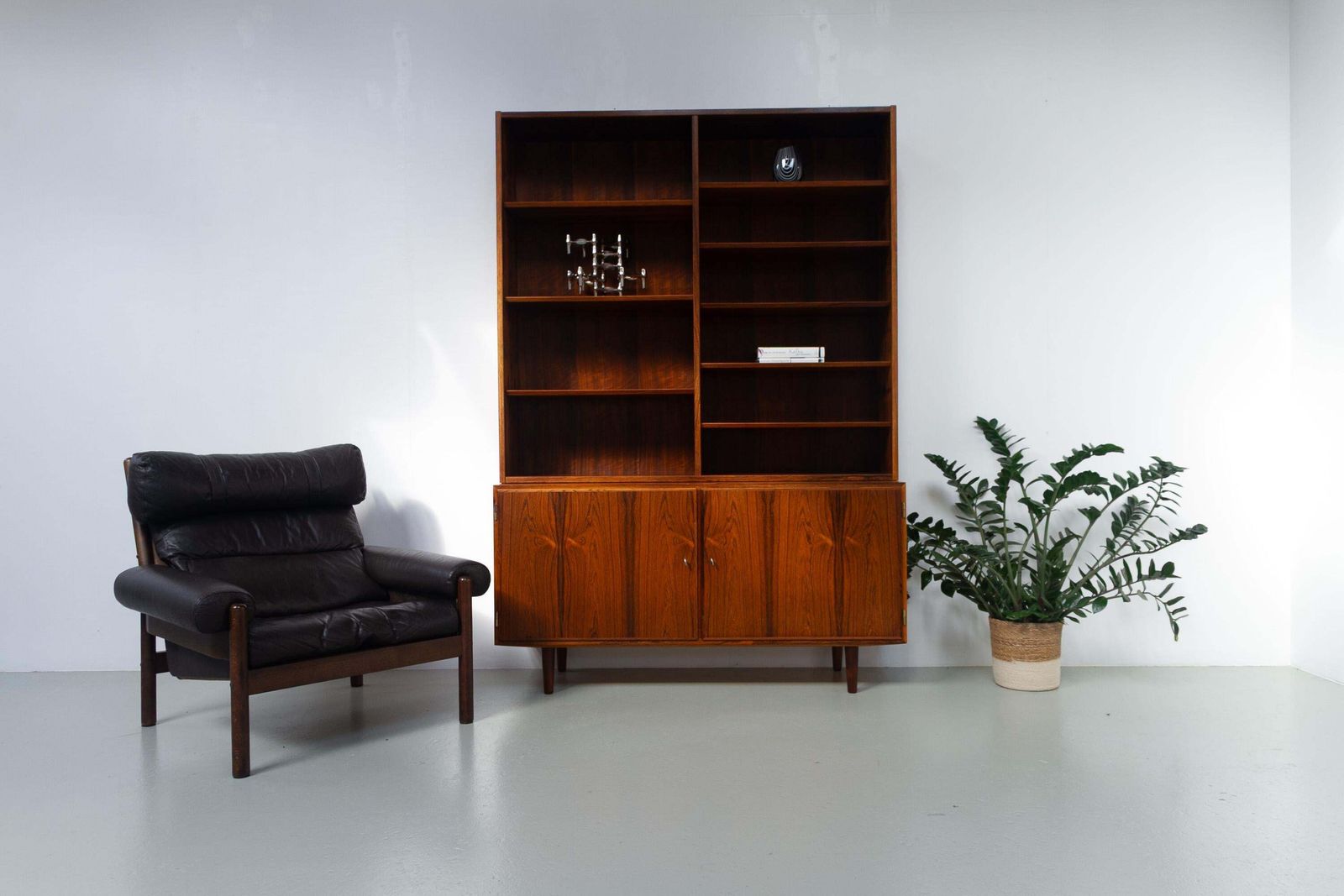 Danish Rosewood Bookcase With Sideboard By Carlo Jensen For Hundevad, 1960s. photo furniture