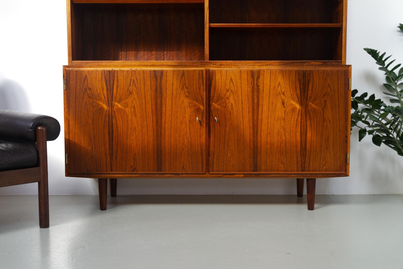 Danish Rosewood Bookcase With Sideboard By Carlo Jensen For Hundevad, 1960s. photo for sale