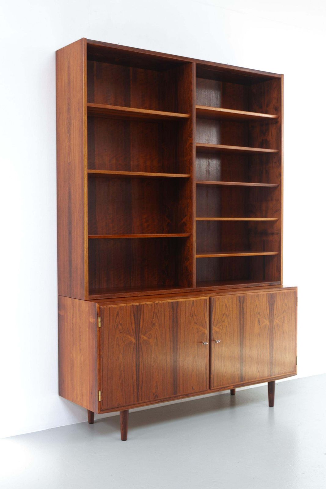 Danish Rosewood Bookcase With Sideboard By Carlo Jensen For Hundevad, 1960s. photo vintage