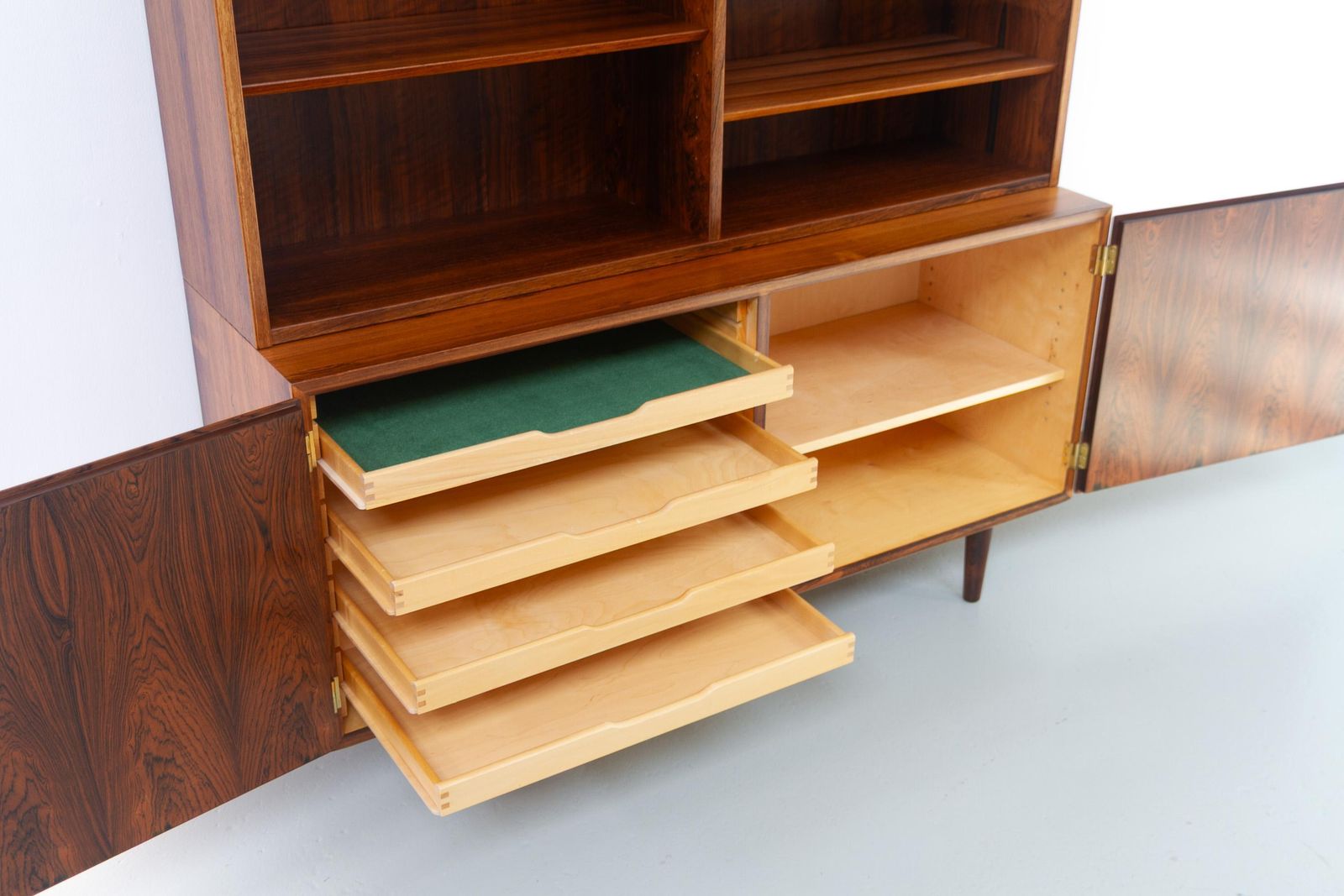 photo vinterior Danish Rosewood Bookcase With Sideboard By Carlo Jensen For Hundevad, 1960s.