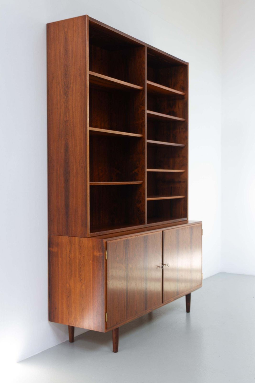 photo buy Danish Rosewood Bookcase With Sideboard By Carlo Jensen For Hundevad, 1960s.
