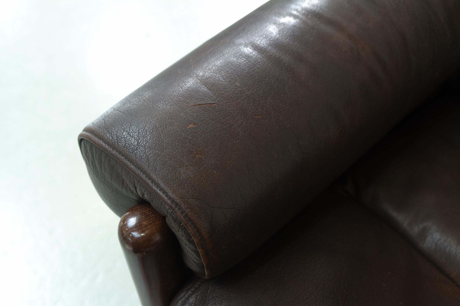 1425.0 Danish Mid Century Norell Style Leather Lounge Chair, 1960s. photo