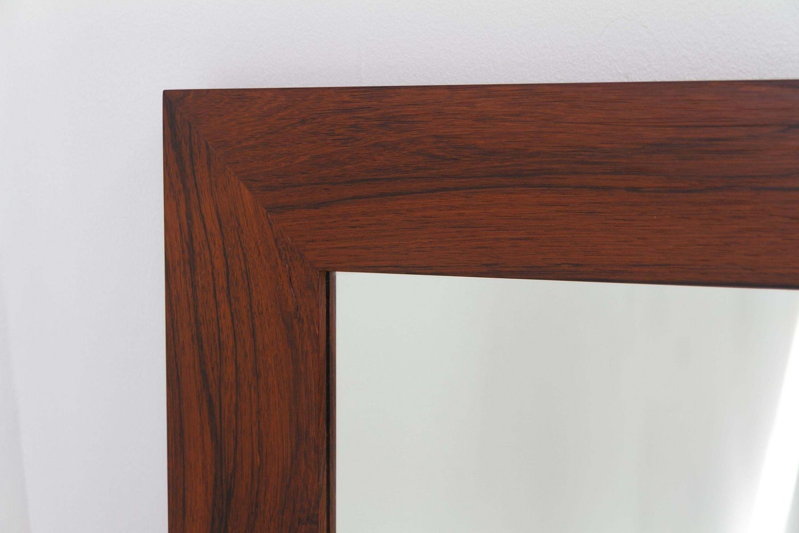 Large Danish Mid Century Modern Rosewood Mirror, 1970s. photo 352.0