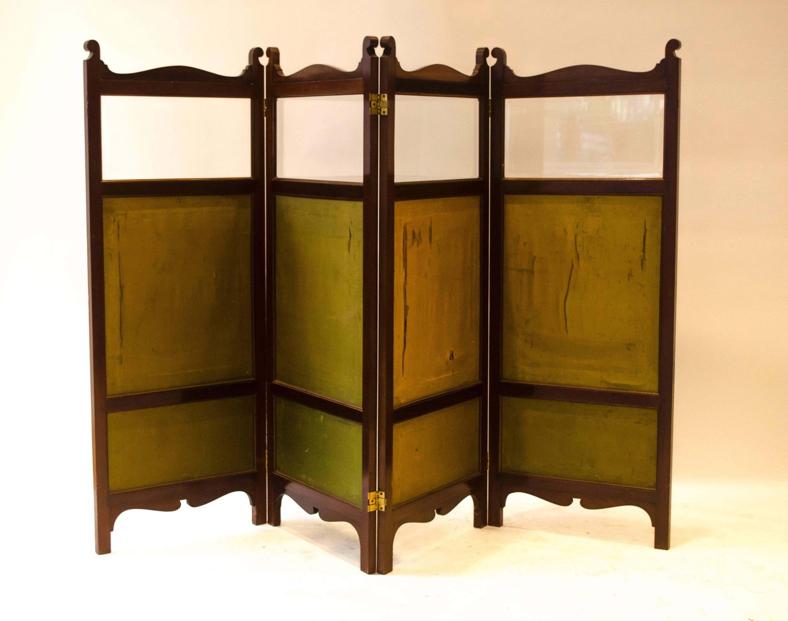 E. W. Godwin, Attri An Anglo Japanese Four Fold Screen With Japanese Silk Scenes photo furniture