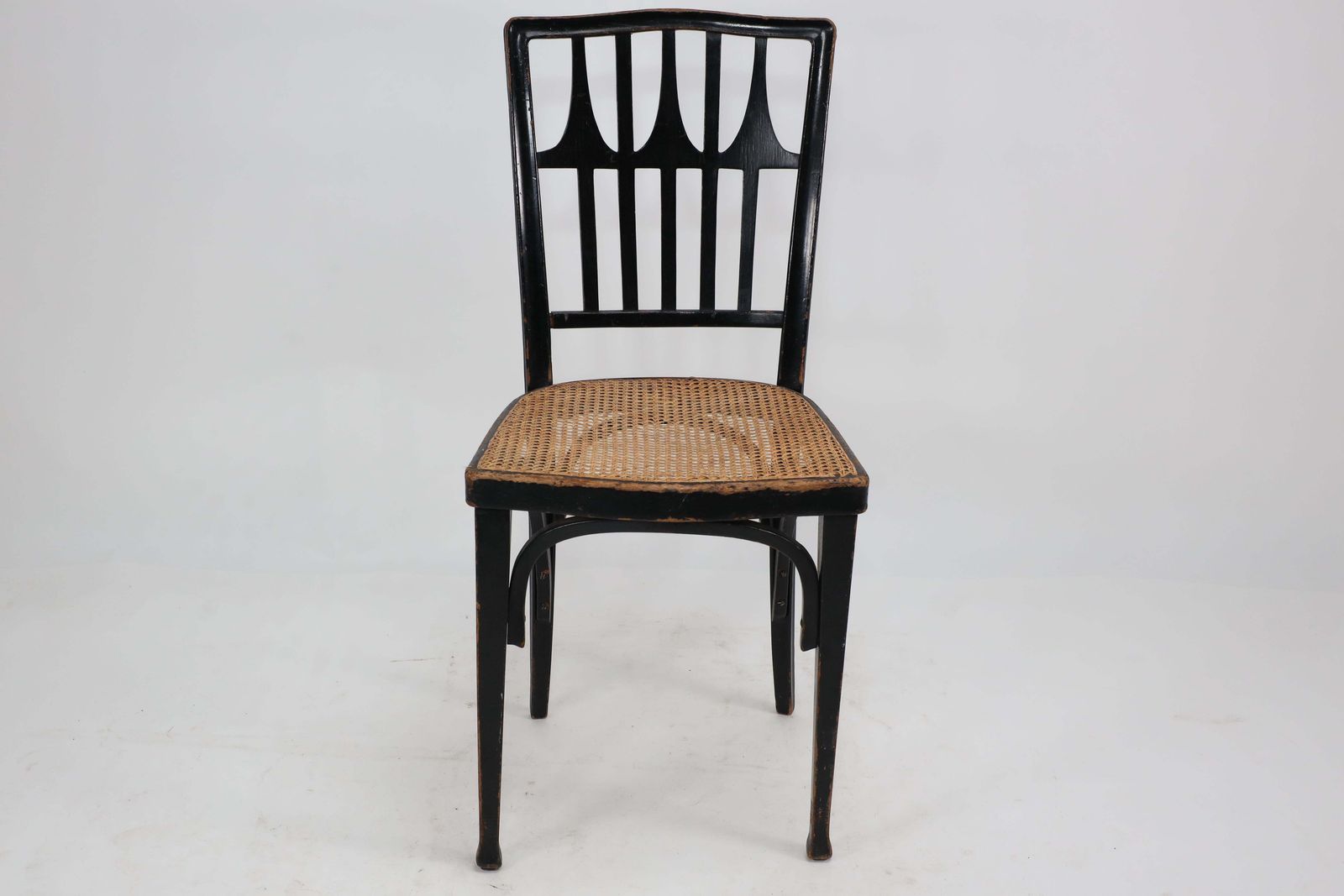 photo furniture Gustav Siegel For J And J Kohn. Three Ebonised Bentwood Dining Or Cafe Chairs.