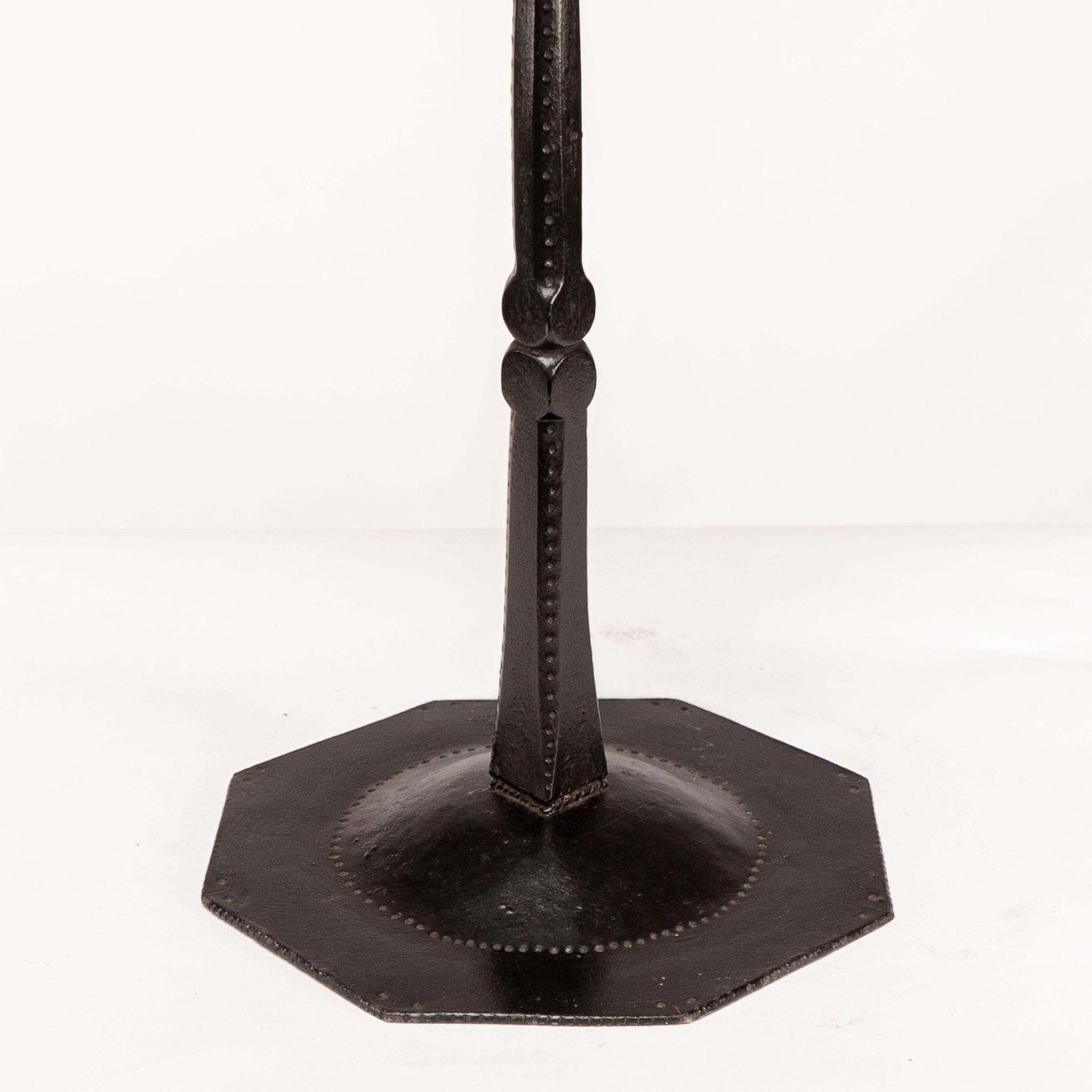 photo vinterior Ernest Gimson & Made By Alfred Bucknell. A Rare Unusually Tall Steel Candlestick