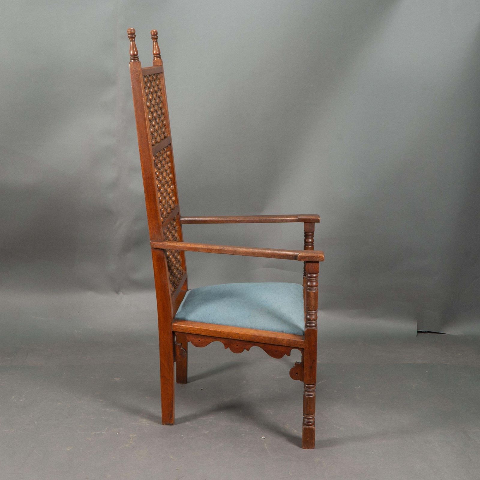 DR C Dresser, Attributed. A Moorish Style Walnut Armchair photo vintage