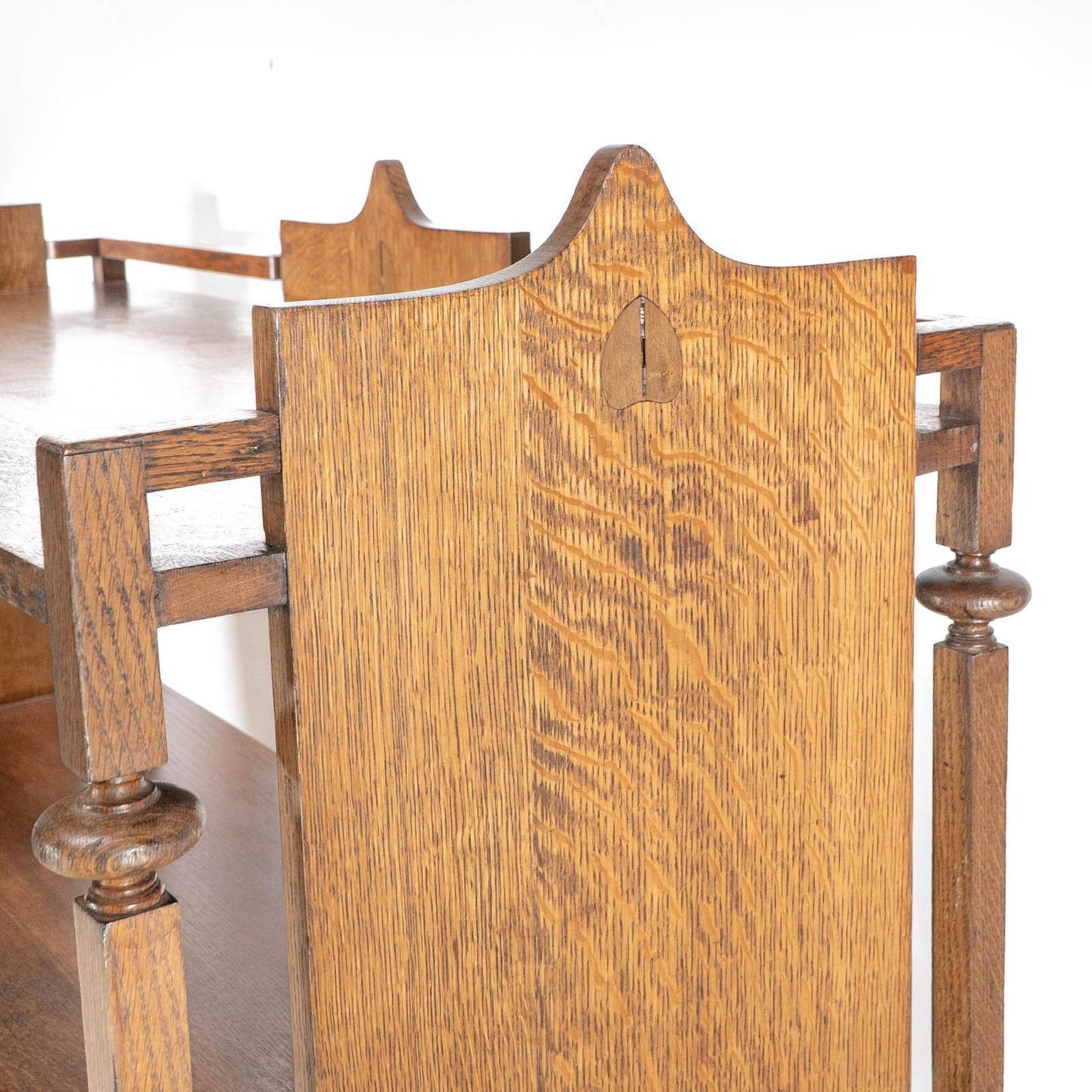 4500.0 A Glasgow School Arts & Crafts Oak Buffet W/ Plank Sides And Central Plank Back photo