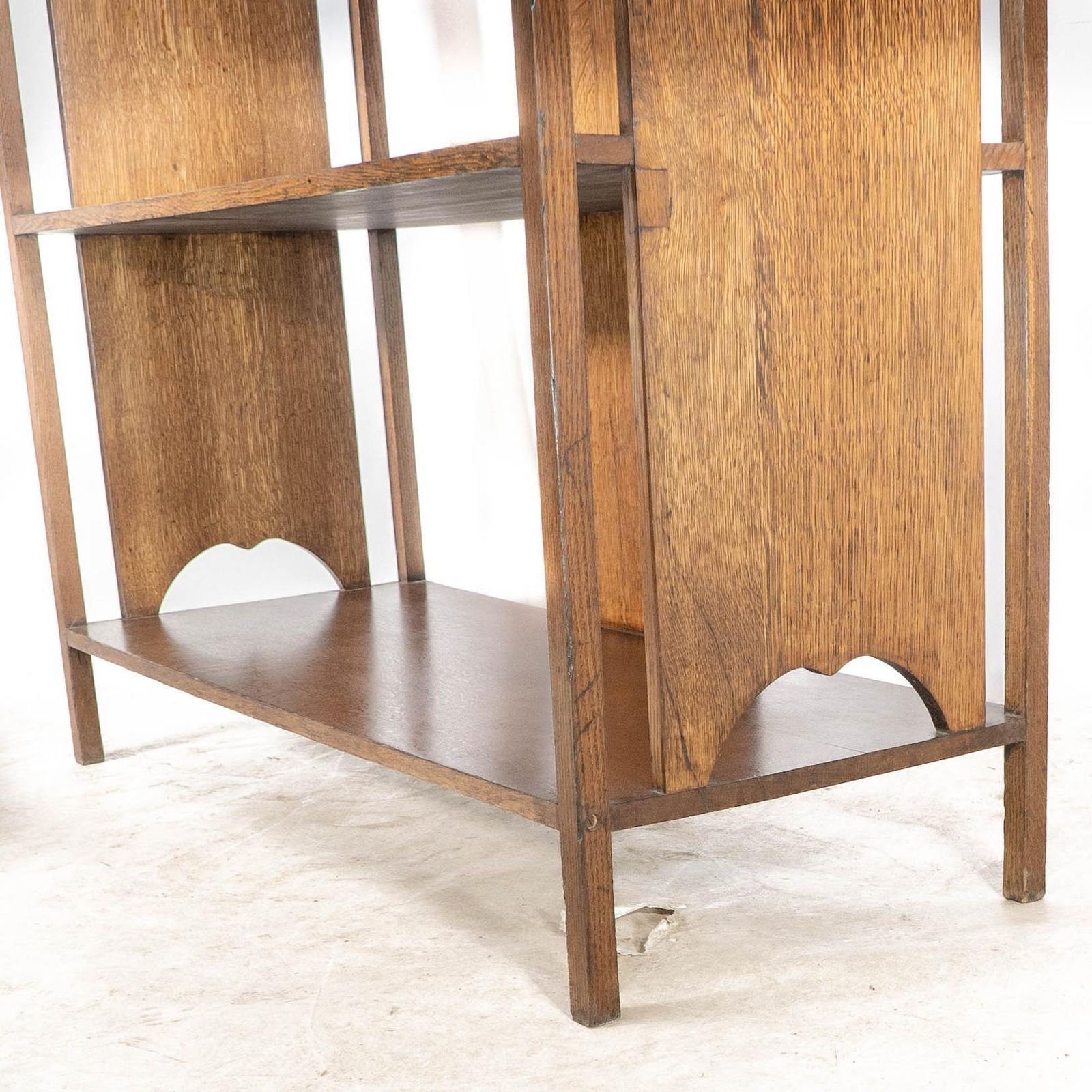 photo buy A Glasgow School Arts & Crafts Oak Buffet W/ Plank Sides And Central Plank Back