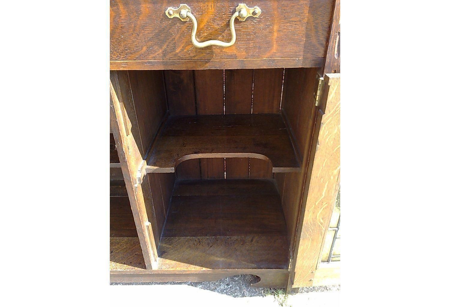 Furniture A Good Quality Arts And Crafts Small Oak Sideboard/Dresser photo