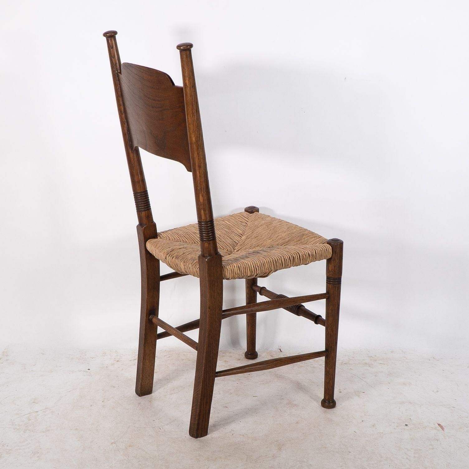 photo buy William Birch. Liberty & Co. A Arts And Crafts Rush Seat Oak Dining Chair