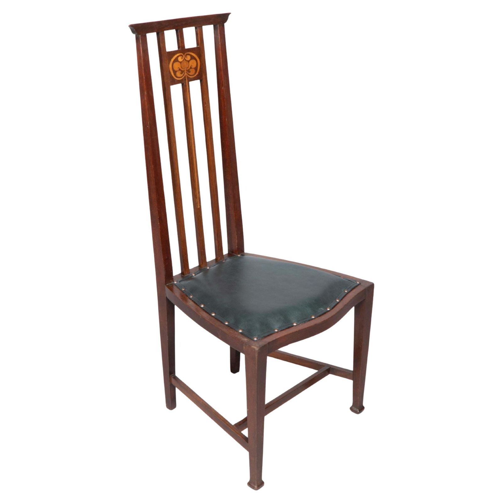 Joseph Maria Olbrich Attributed. An Art Nouveau Inlaid Side Chair.