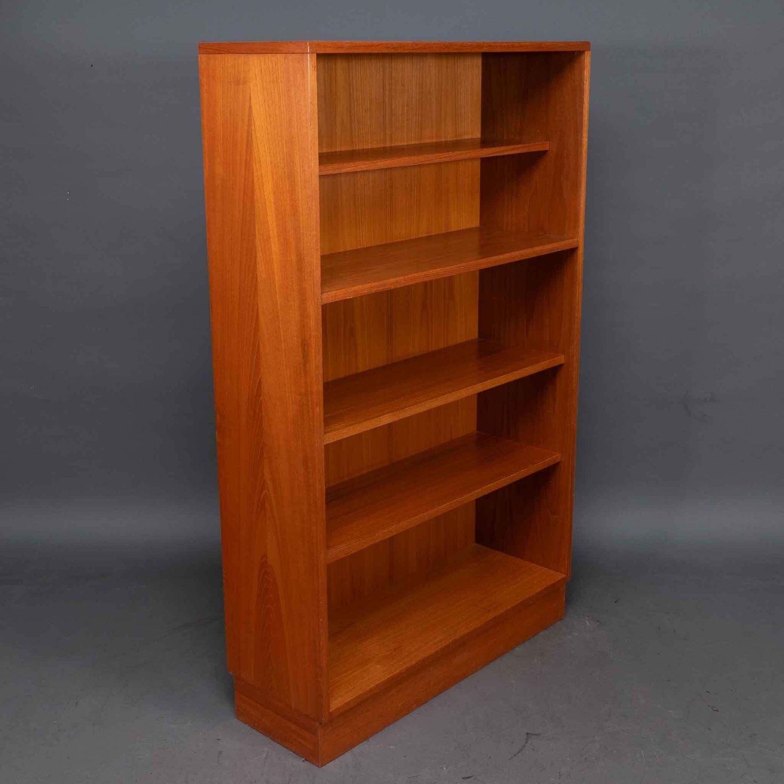 A Set Of Mid Century Teak Bookshelves With Five Shelves photo furniture