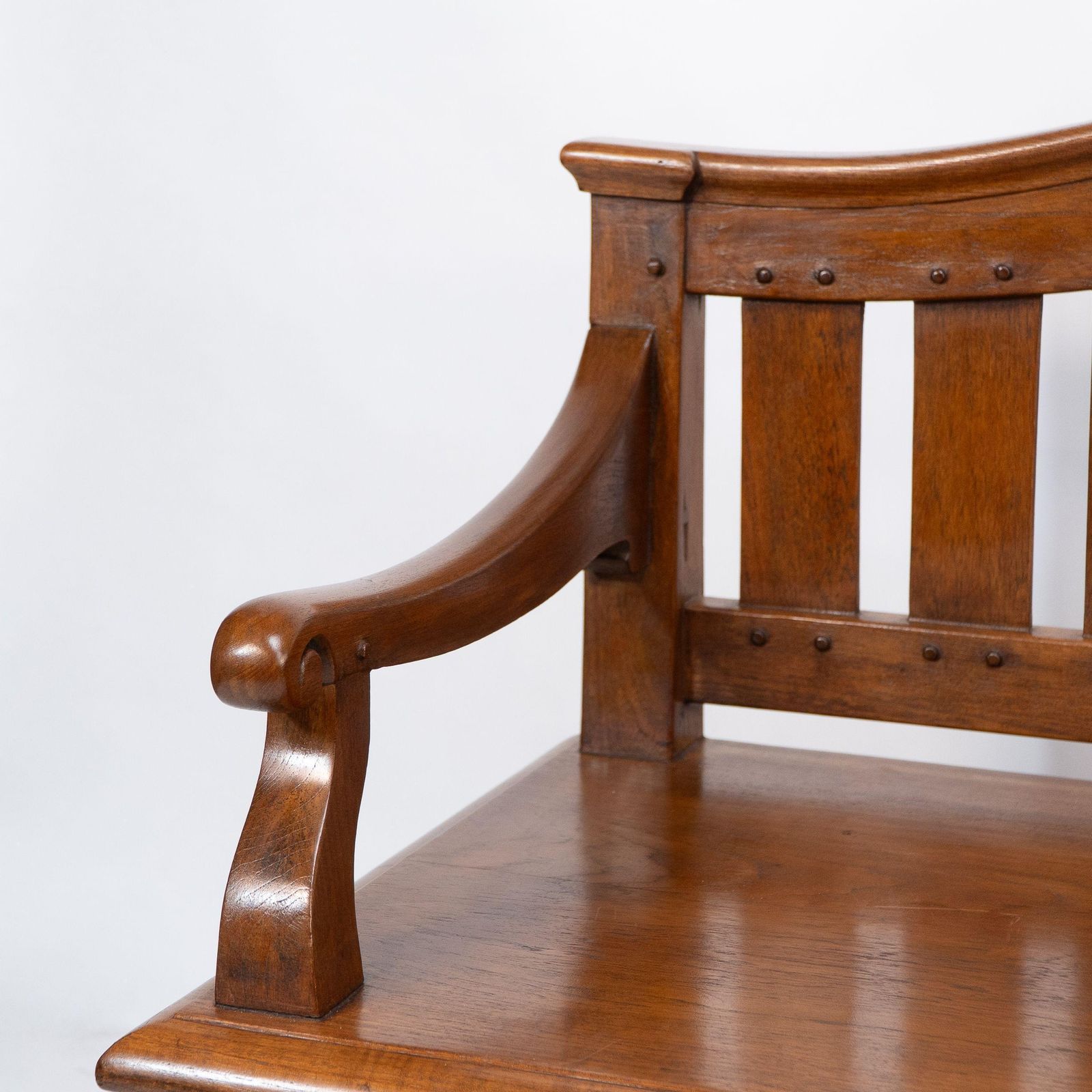 An Arts And Crafts Super Quality Teak Hall Bench In The Style Of Arthur Simpson photo furniture