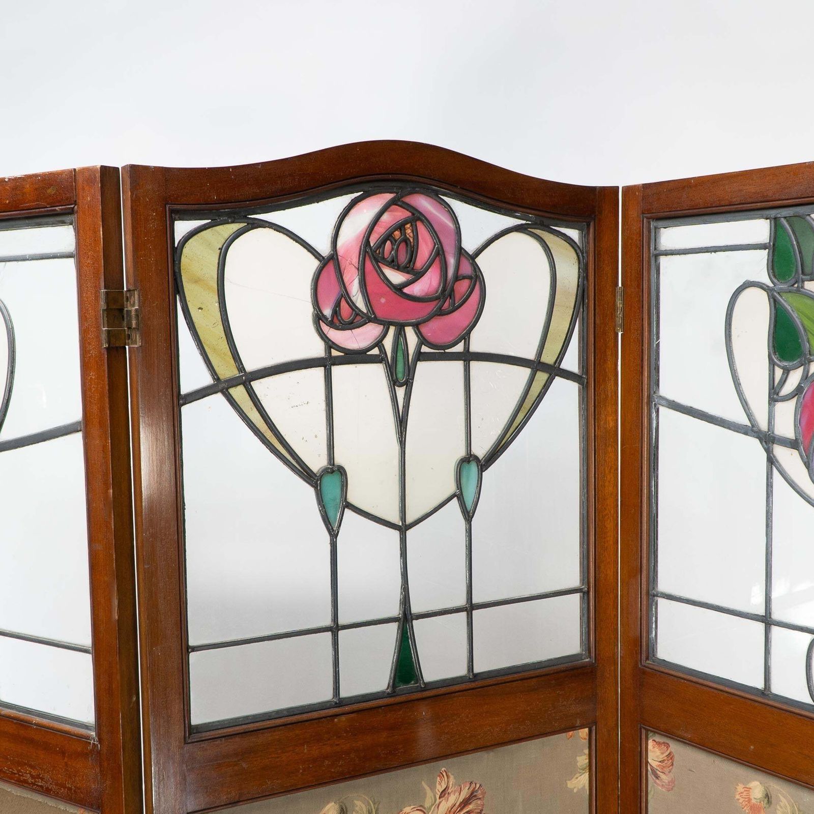 Liberty & Co. Glasgow Style Arts & Crafts Walnut Three Fold Screen photo 4895.0