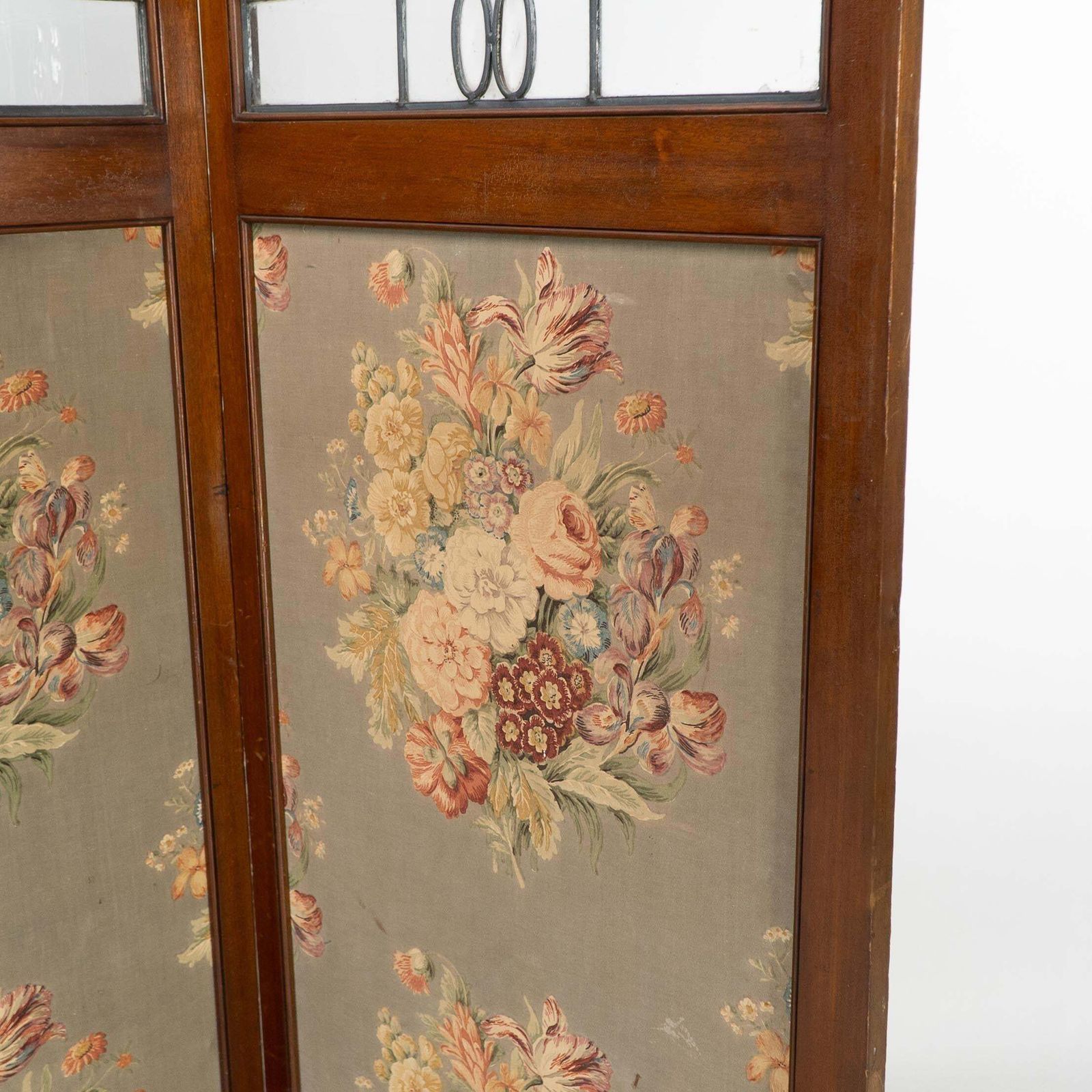 Liberty & Co. Glasgow Style Arts & Crafts Walnut Three Fold Screen photo vintage