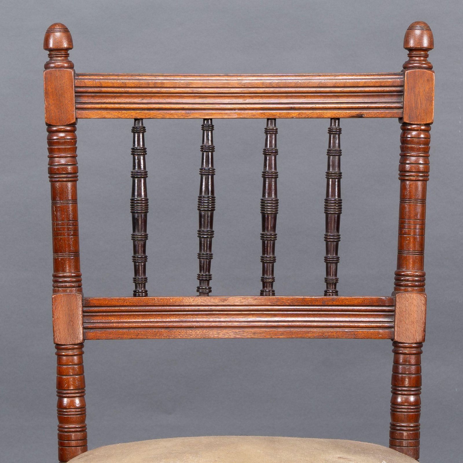 photo for sale Charles Mills & Sons. Three Aesthetic Movement Side Chairs W. Ebonized Turnings