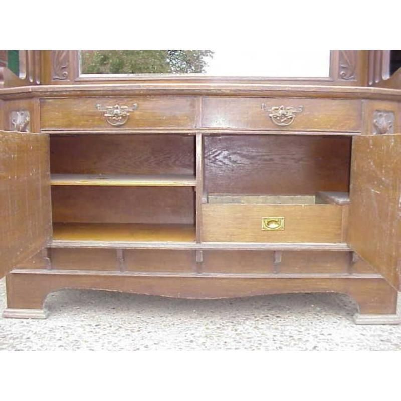 Wylie And Lochhead. A Good Quality Oak Arts And Crafts Glasgow Style Sideboard photo for sale