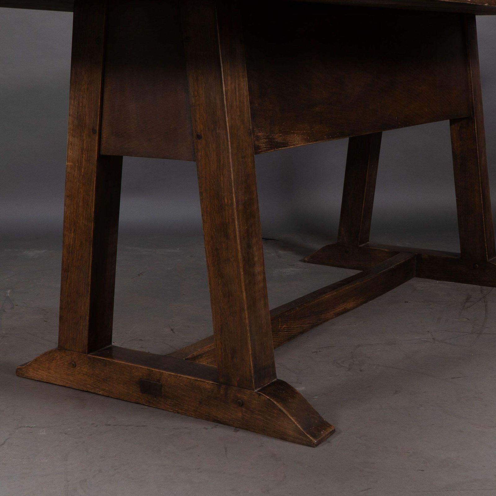 photo furniture M H Baillie Scott By John P White. A Rare Arts And Crafts Oak Dining Table