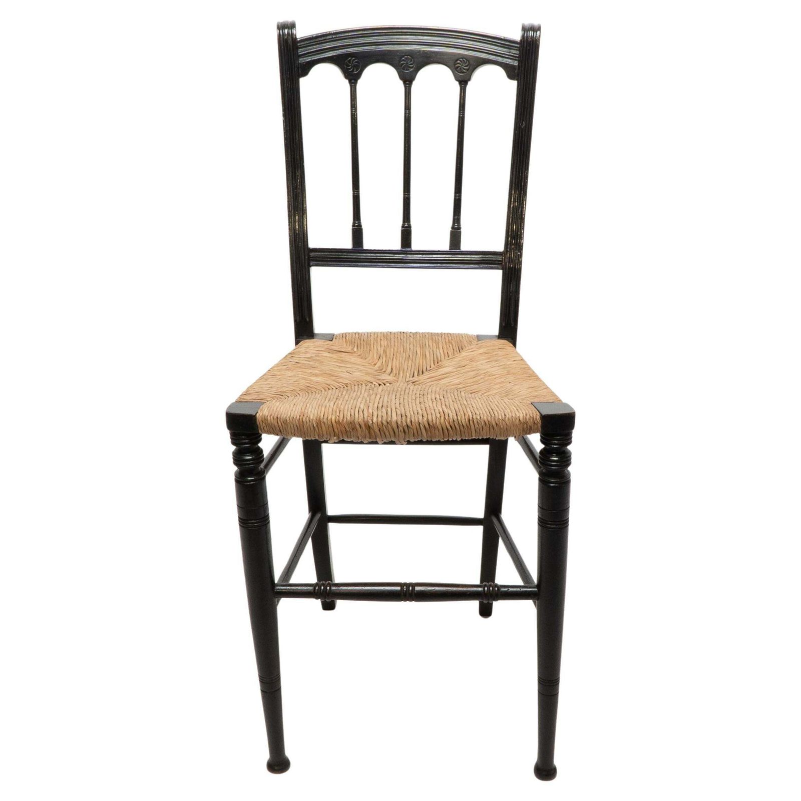 Collier & Plucknett Attri. Godwin Style. Aesthetic Movement Ebonized Music Chair photo furniture