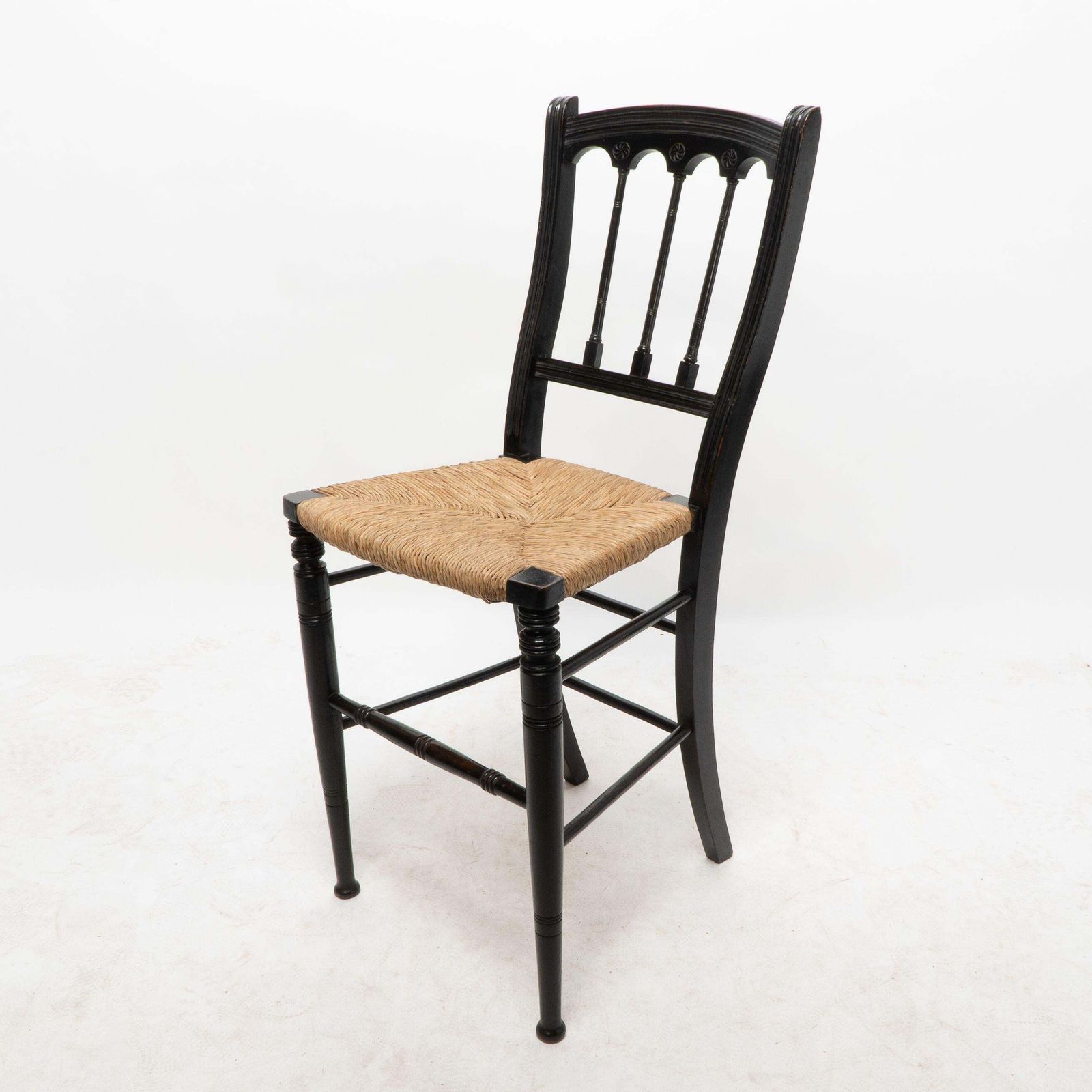 Collier & Plucknett Attri. Godwin Style. Aesthetic Movement Ebonized Music Chair photo for sale