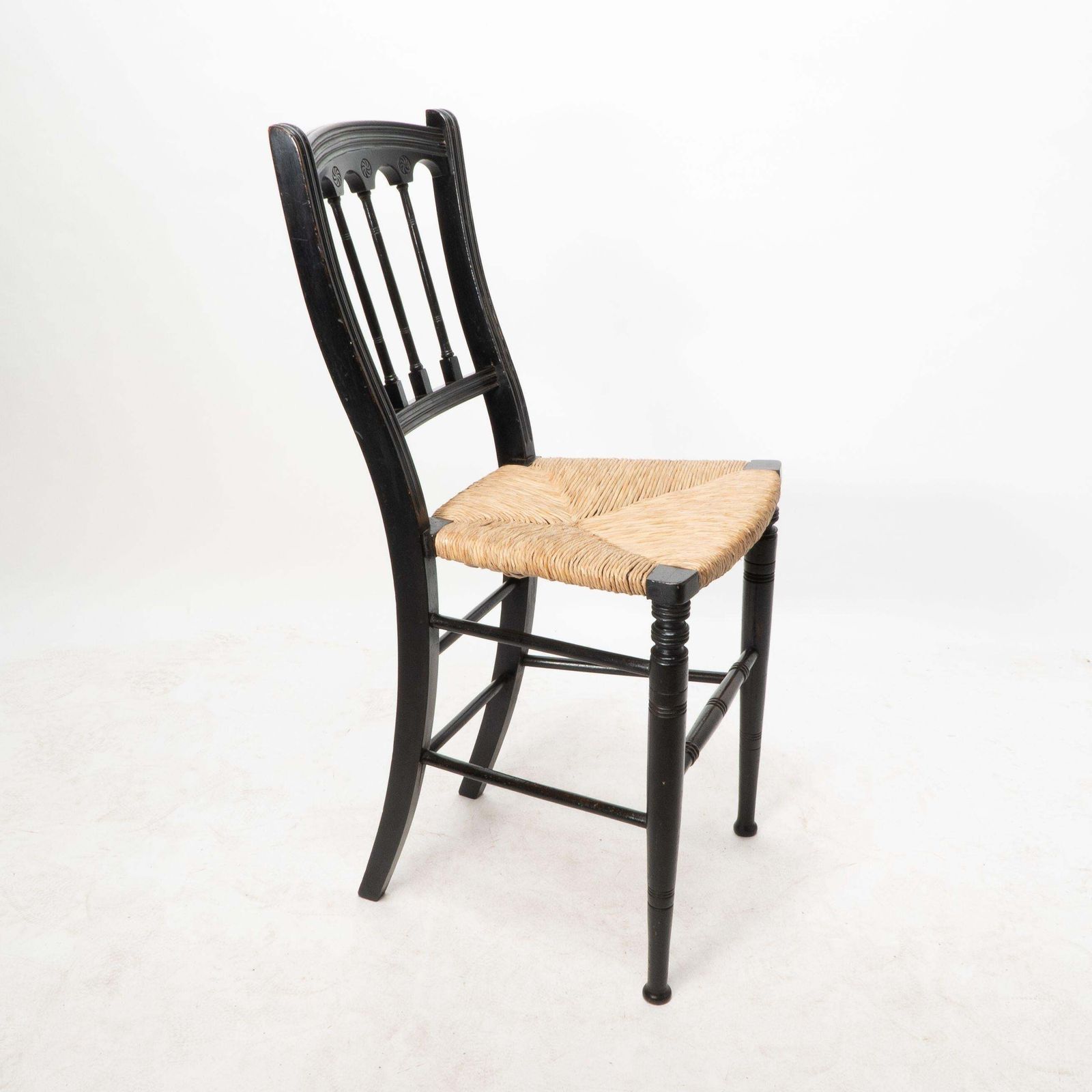 Collier & Plucknett Attri. Godwin Style. Aesthetic Movement Ebonized Music Chair photo 2244.0