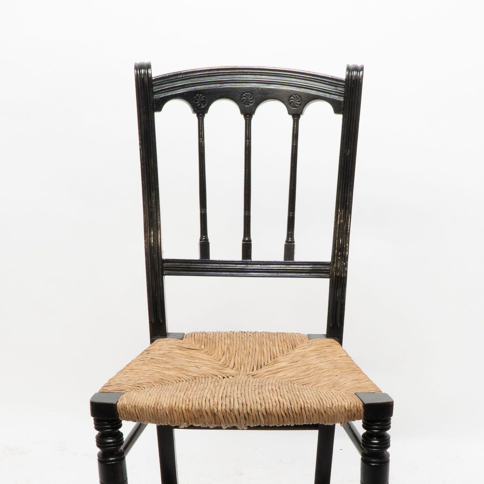 Collier & Plucknett Attri. Godwin Style. Aesthetic Movement Ebonized Music Chair photo vinterior