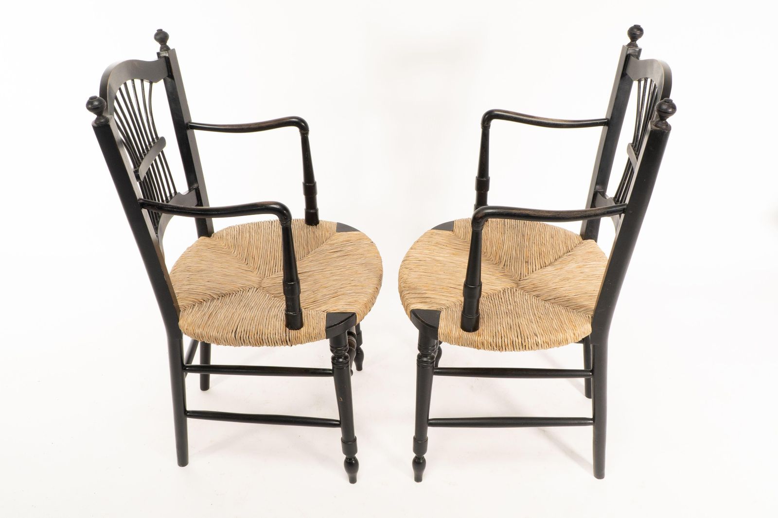 Dante Rossetti For Morris And Co. A Pair Of Rush Seated Armchairs photo 3824.0