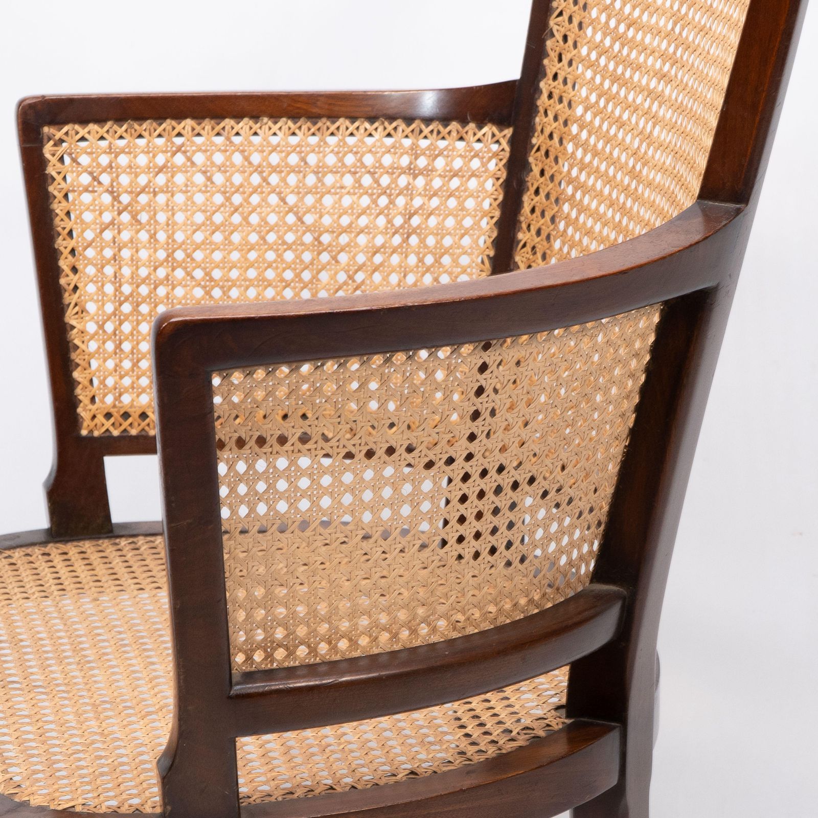 photo for sale An Anglo Japanese Cane Work Armchair