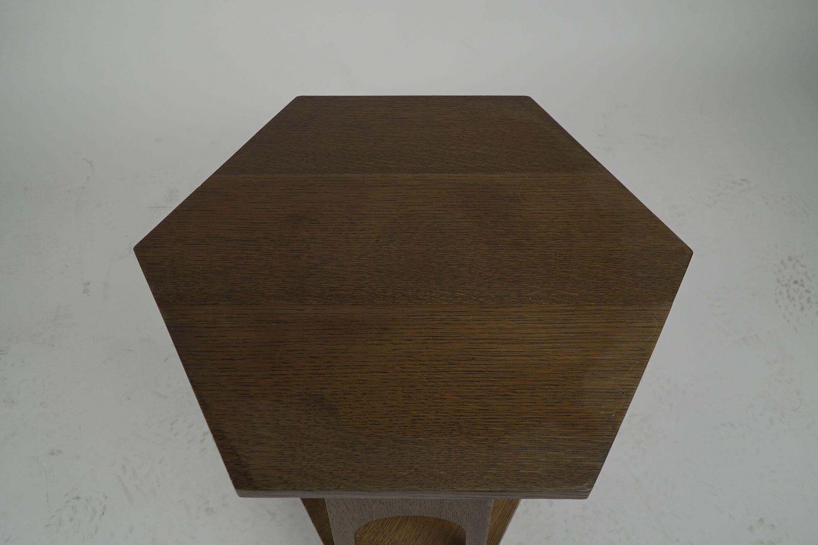 Liberty And Co. A Scarce Pair Of Arts & Crafts Oak Side Tables With Plank Sides photo vintage