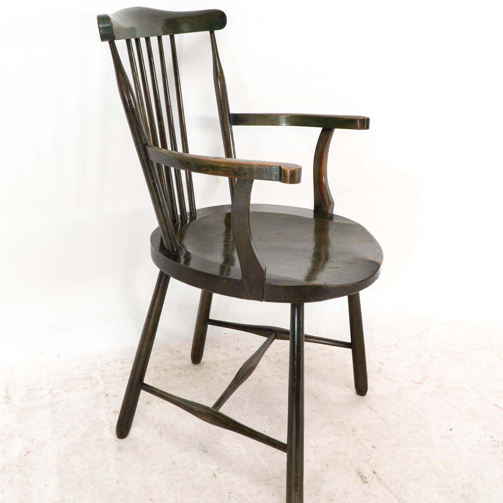 photo buy Liberty And Co. Set Of Six Arts And Crafts Walnut Windsor Armchairs