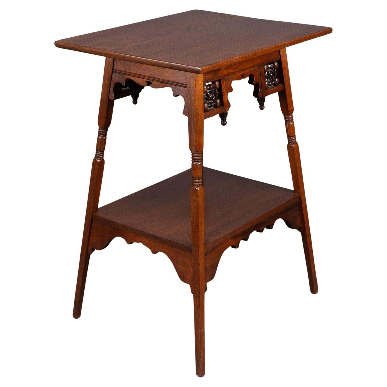 Liberty & Co. A Rare Moorish Anglo Japanese Walnut Sidetable