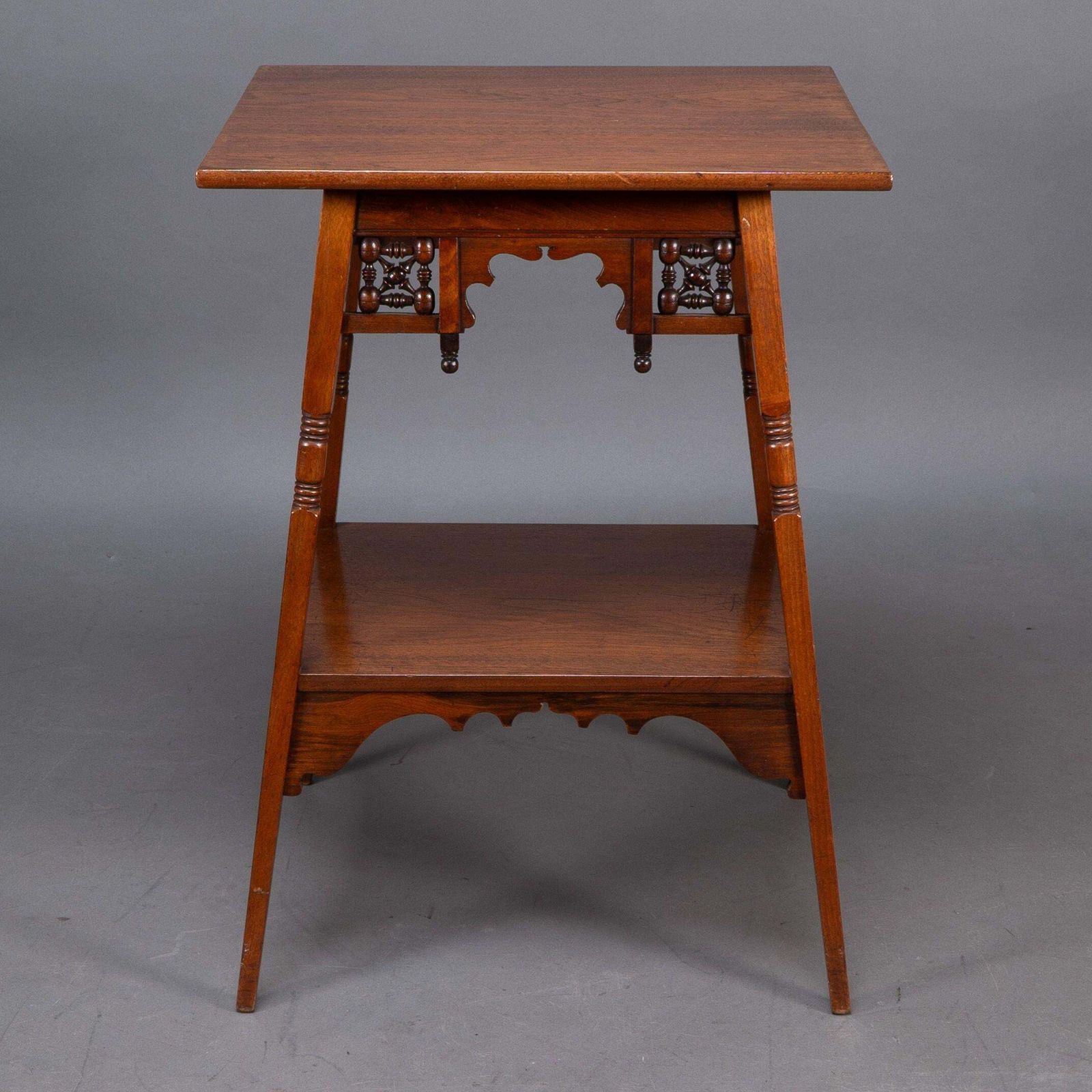 Liberty & Co. A Rare Moorish Anglo Japanese Walnut Sidetable photo 1530.0