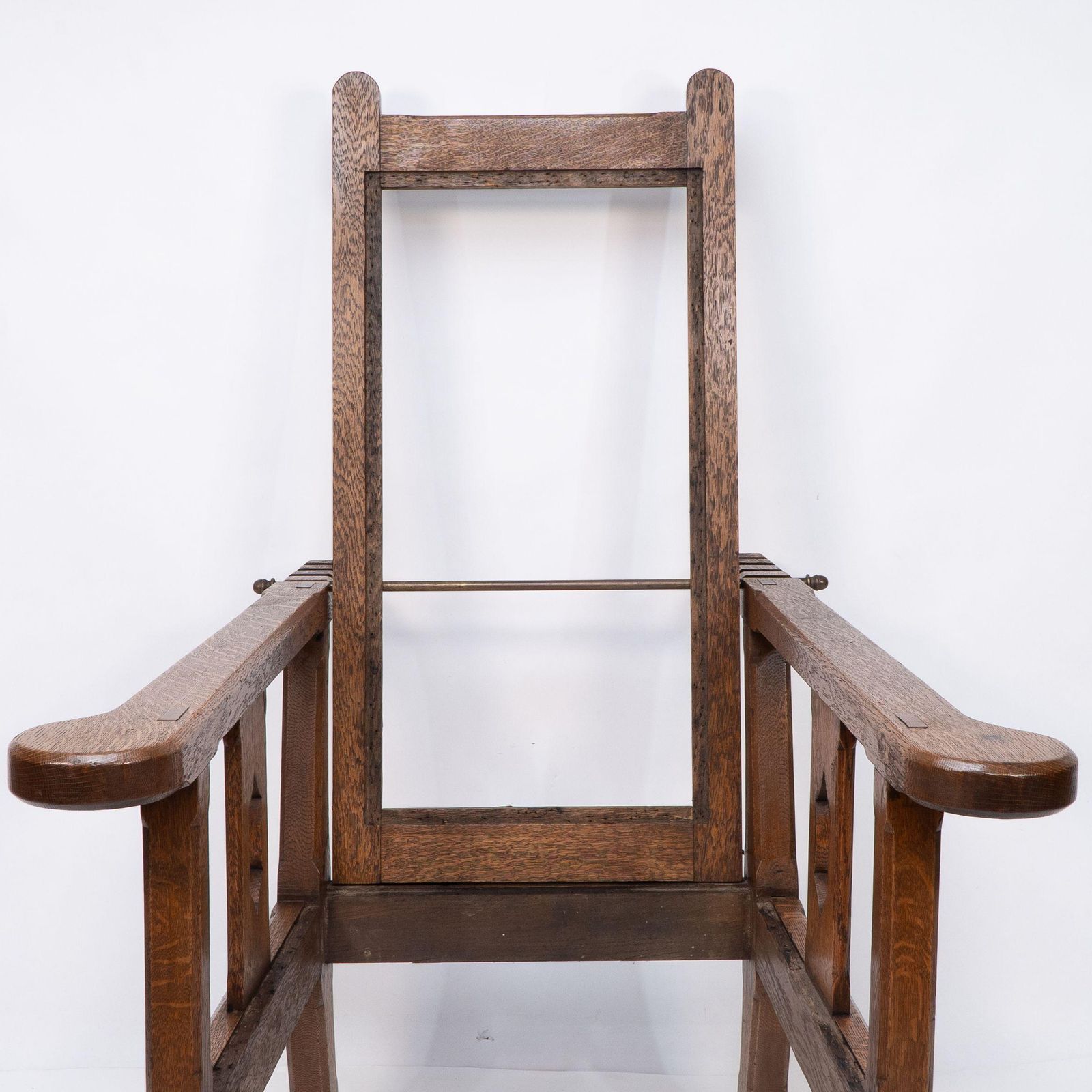 A Cotswold School Arts And Crafts Reclining Oak Armchair Of Superior Quality photo buy