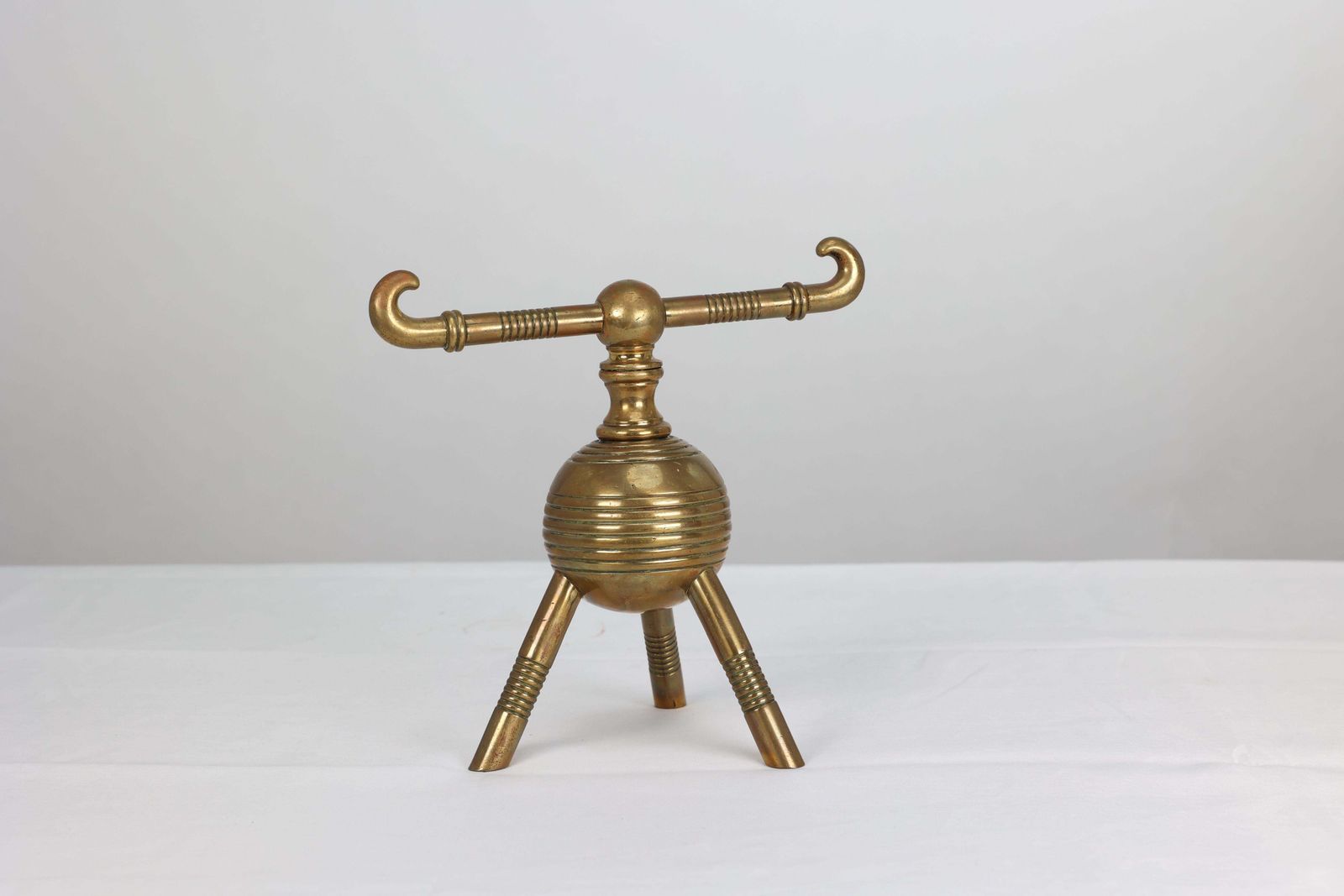 DR Christopher Dresser For Benham And Froud. A Pair Of Brass Fire Dogs photo vinterior