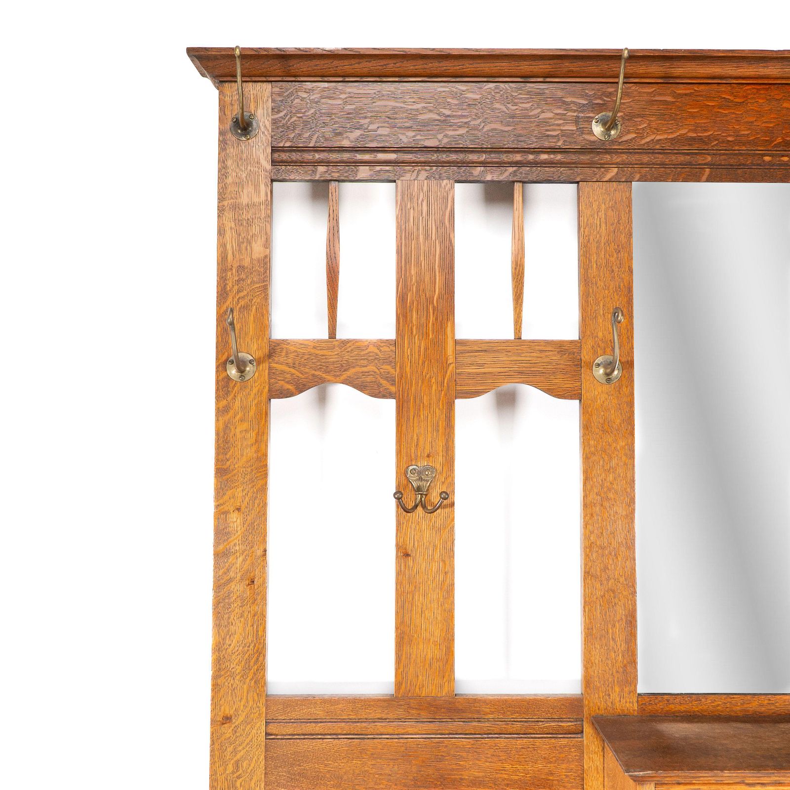 Shapland And Petter. A Good Arts And Crafts Oak Hall Stand photo vinterior