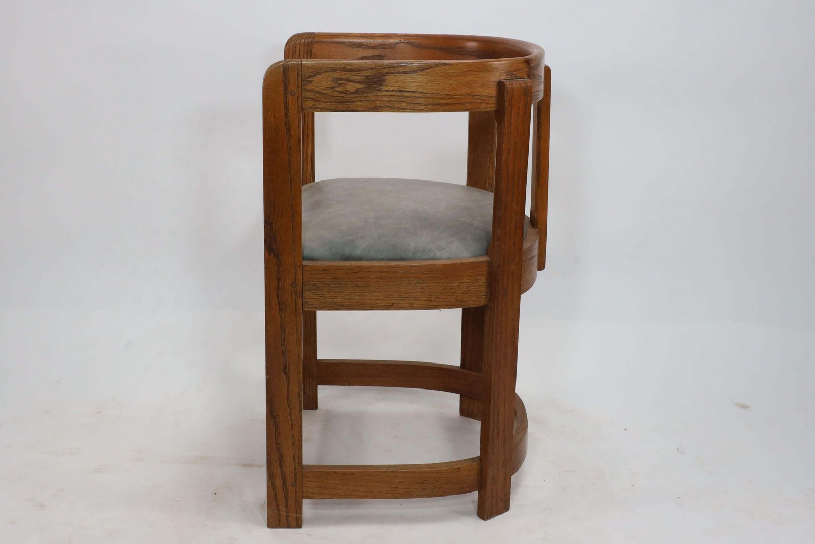 A Pair Of Scottish School Armchairs Of Barrell Form photo vintage