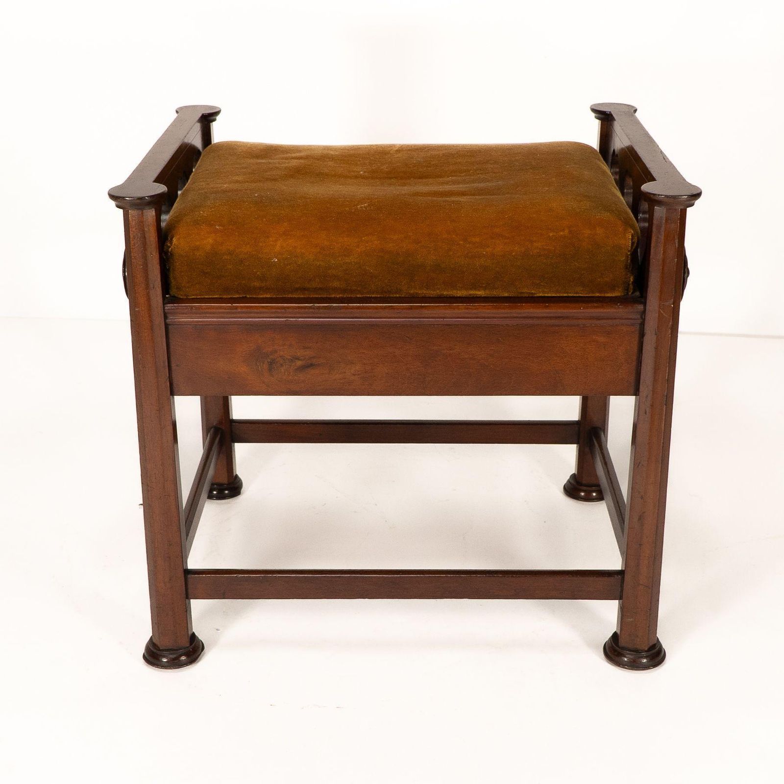 J S Henry In The Style Of Voysey. An Arts & Crafts Walnut Adjustable Piano Stool photo 2244.0