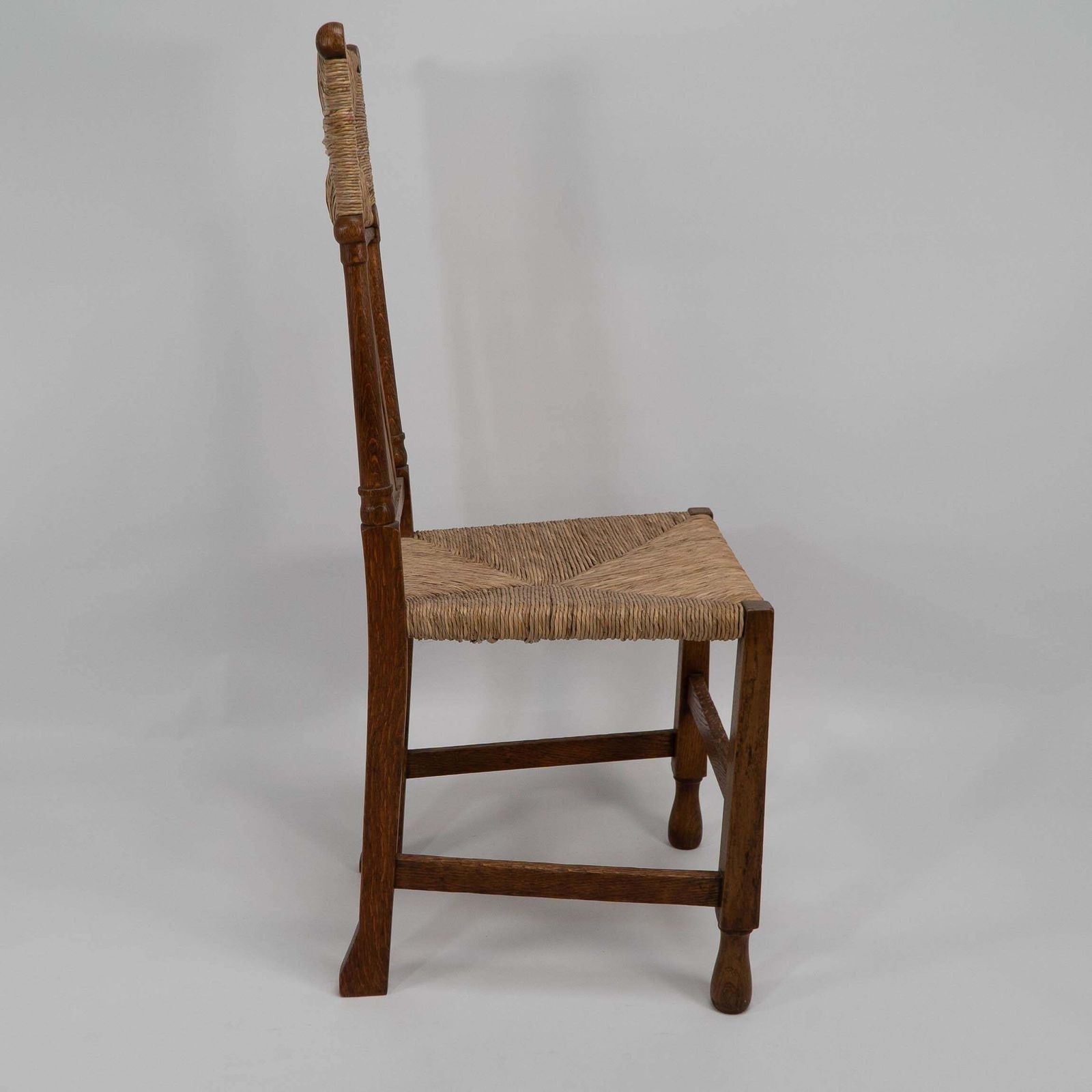 Goodyers Of Regent St. George Walton Style. An Arts & Crafts Inlaid Rush Seat photo for sale