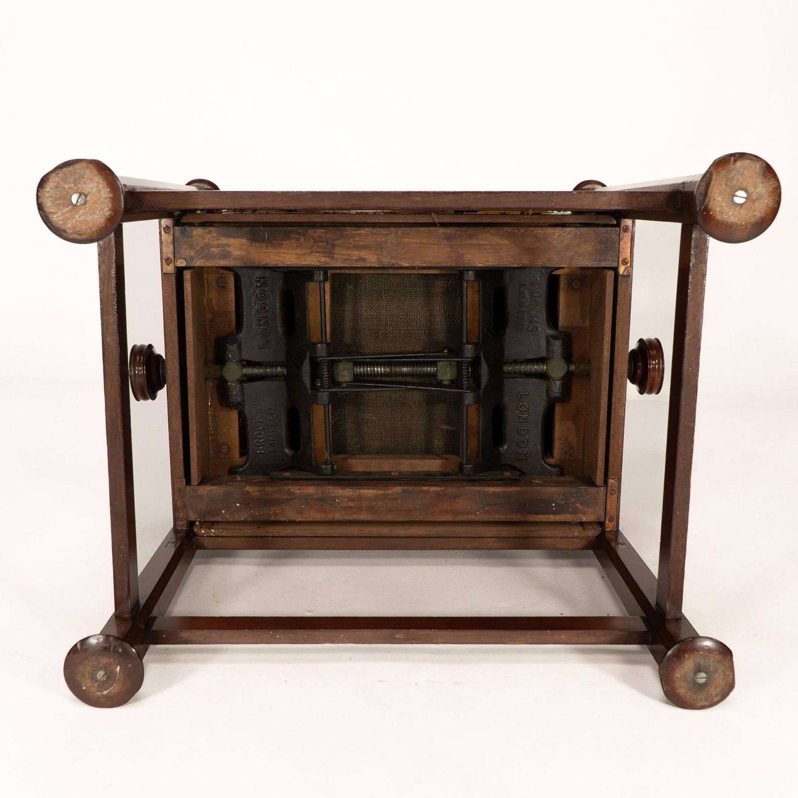 photo buy J S Henry In The Style Of Voysey. An Arts & Crafts Walnut Adjustable Piano Stool