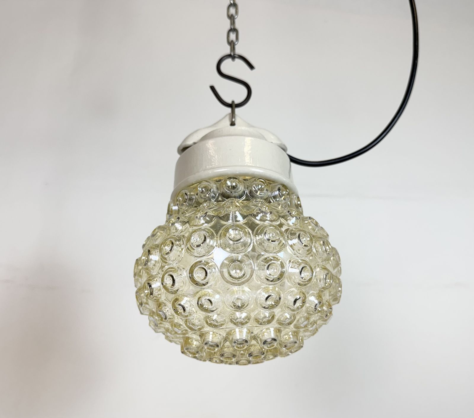 photo buy Vintage White Porcelain Pendant Light, 1970s, 2x