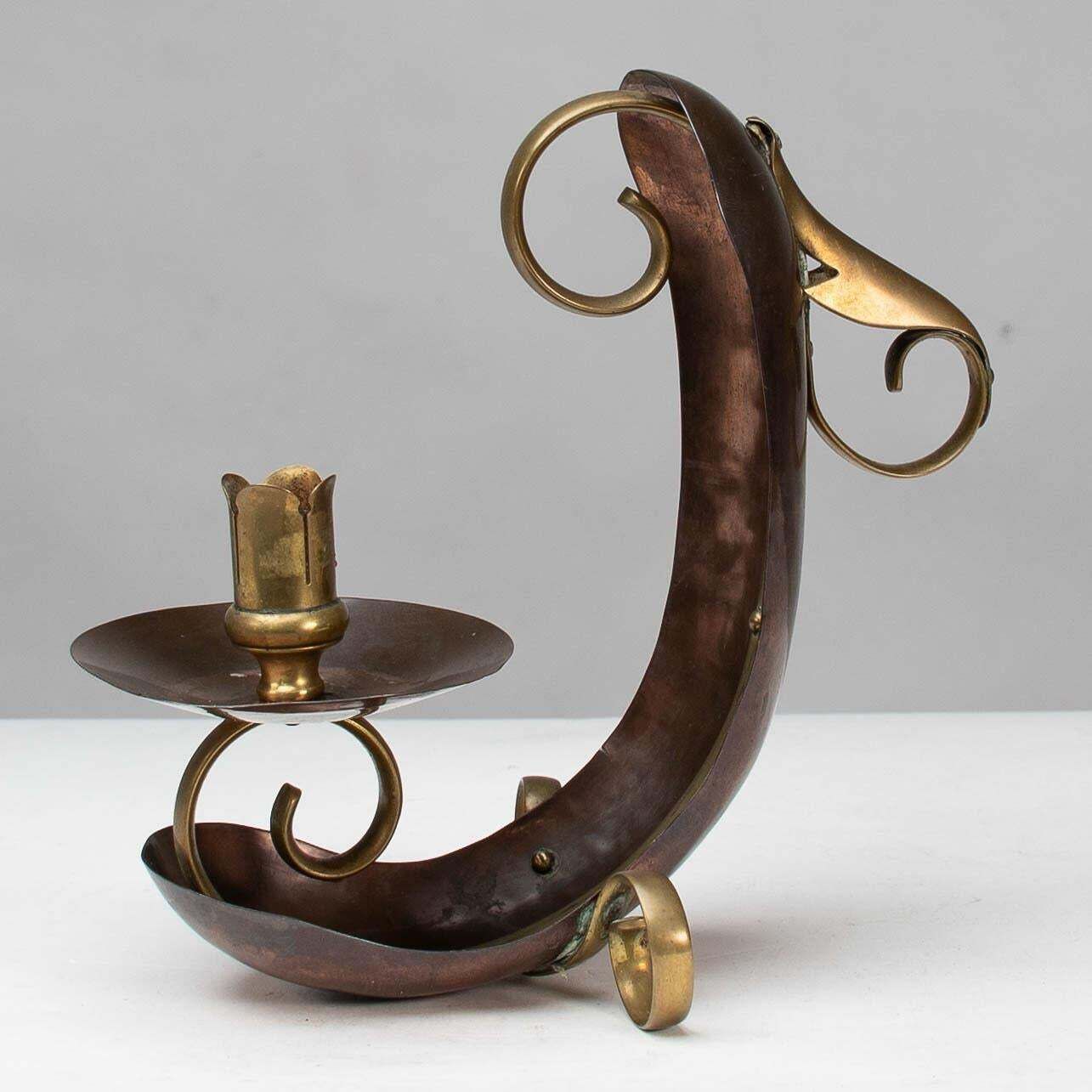 Benham & Froud English Arts & Crafts Copper & Brass Night Light Or Candle Holder photo Home Decor