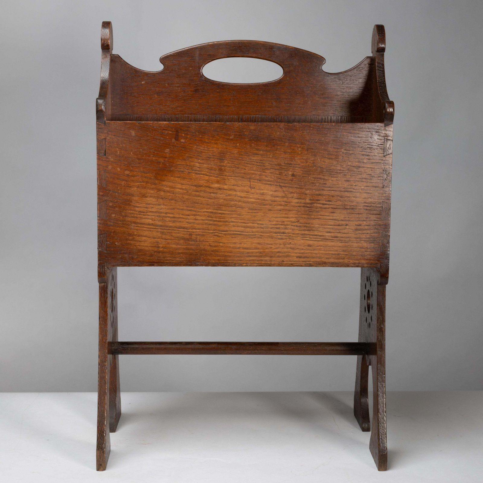 Liberty And Co. An Arts And Crafts Oak Magazine Rack photo furniture