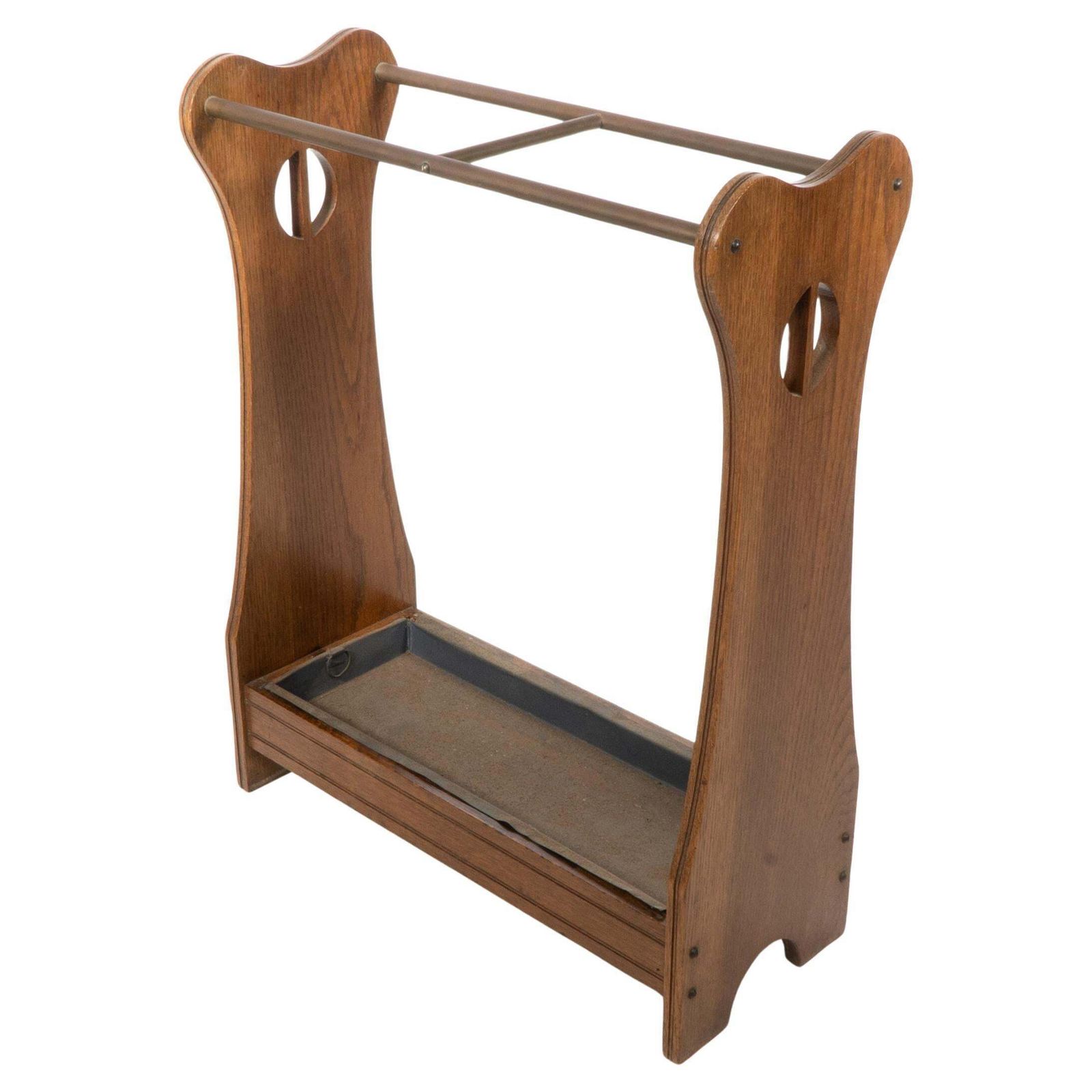 An Arts And Crafts Oak Umbrella And Walking Stick Stand