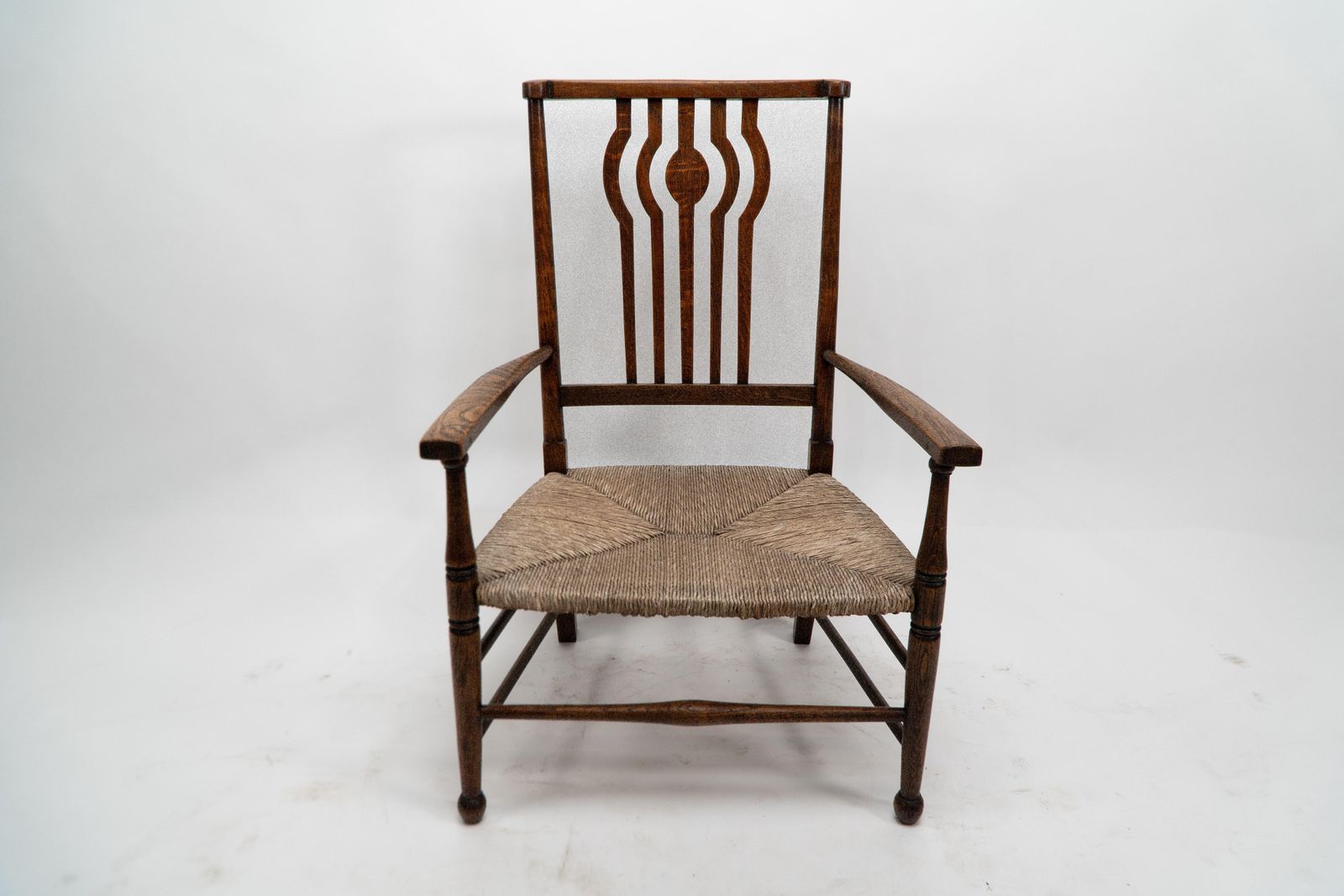 Liberty And Co. An Arts And Crafts Rush Seat Armchair photo furniture